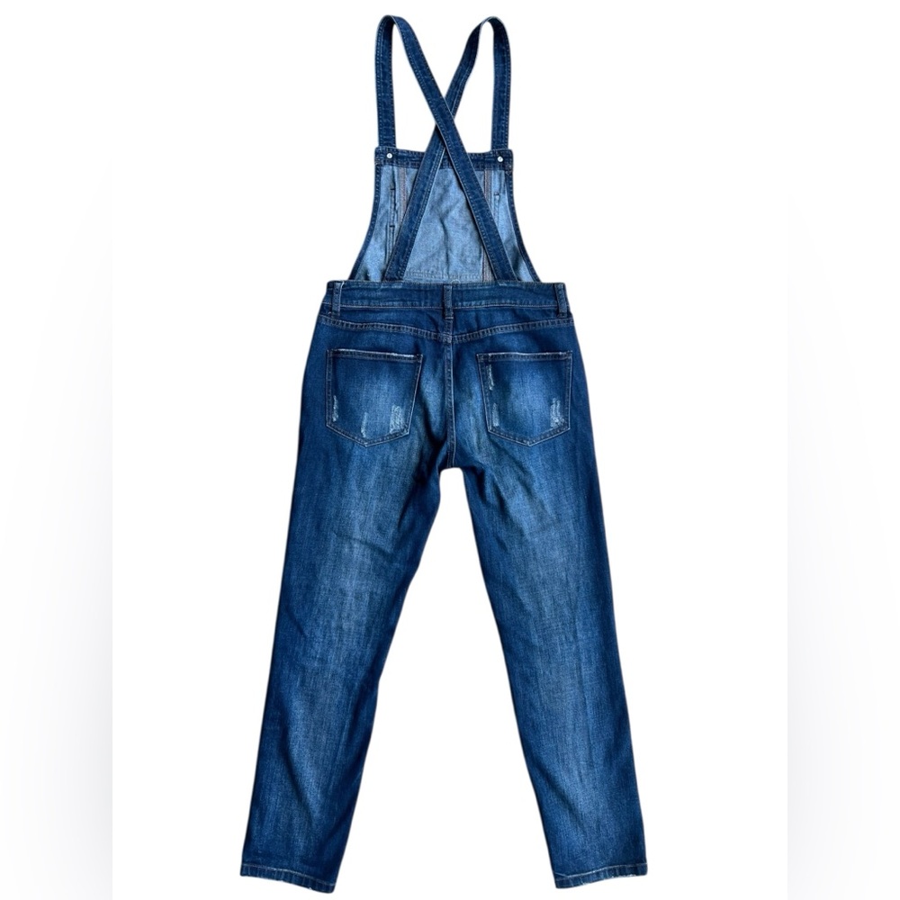 FREE PEOPLE Denim Jean Overalls Boho Festival One-Piece Classic Sz 27 Suspenders - Picture 5 of 12